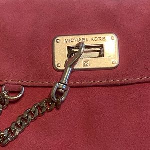 Michael Kors Pink Suede Clutch